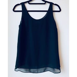 Black chiffon tank top